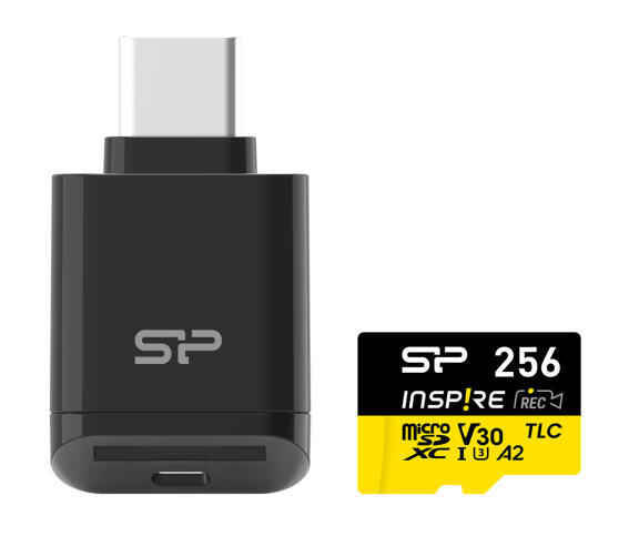 SILICON POWER κάρτα μνήμης microSDXC Inspire με card reader 256GB UHS-I U3 A1 V30