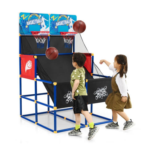 Costway Διπλή Μπασκέτα Arcade με Βάση 90 x 90 x 140 cm Costway SP37889