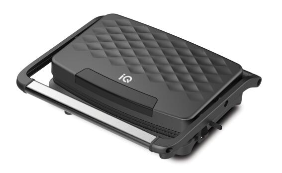 IQ Τοστιέρα για 2 Τοστ 750W Μαύρη