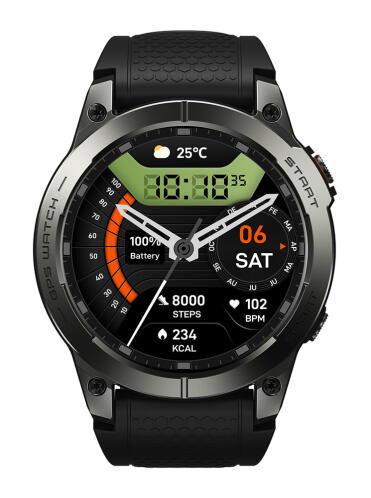 Zeblaze Stratos 3 Pro Smartwatch 1.43" AMOLED GPS Mαύρο