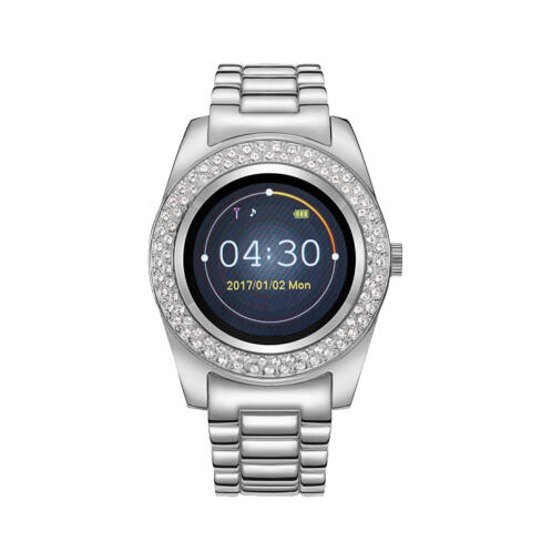 Timothy Stone Γυναικείο Smartwatch Χρώματος Ασημί με Μεταλλικό Μπρασελέ και Κρύσταλλα Swarovski® SW-013-ALSL