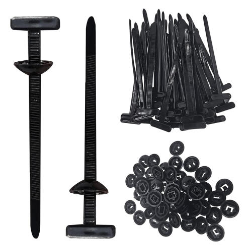 POWERTECH δεματικά καλωδίων TIES-082 5x90mm μαύρα 50τμχ