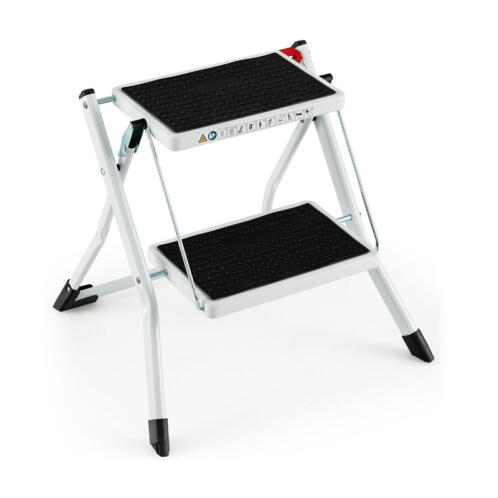 Costway Πτυσσόμενη Σκάλα με 2 Σκαλοπάτια 50 x 49 x 45 cm Costway TJ10004WH