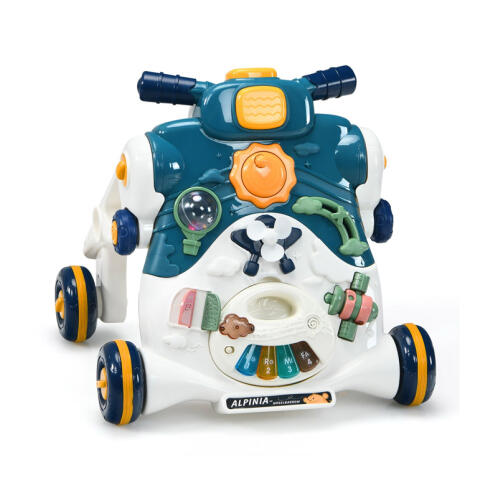 Costway Περπατούρα με Μουσική και Φώτα 3 σε 1 46 x 46 x 46 cm Χρώματος Μπλε Costway TY592797BL