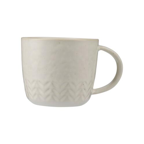 Κούπα 400ml Λευκή Chevron Waves Κεραμική Club Nordic Maxwell & Williams
