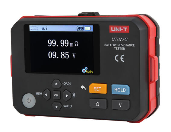 UNI-T μετρητής εσωτερικής αντίστασης μπαταριών UT677C 0-3Ω 0-120V
