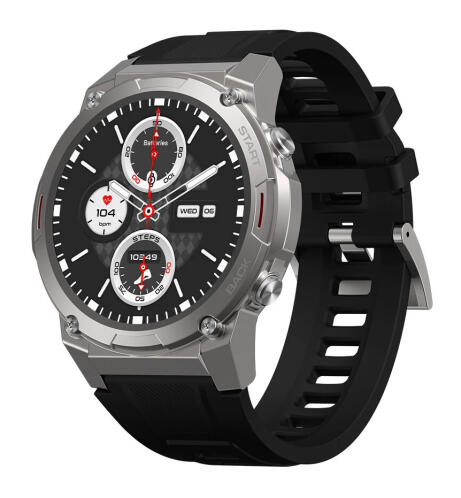 ZEBLAZE smartwatch Vibe 7 Pro heart rate 1.43" AMOLED 3 ATM ασημί
