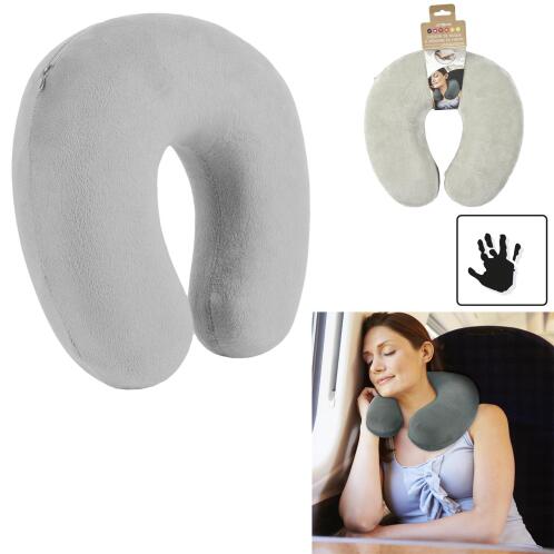 Μαξιλάρι Ταξιδιού Memory Foam 29 x 7,5 x 28 cm Γκρι VO1172 JET LAG