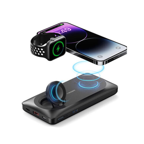 Ασύρματο Διπλό Power Bank 10000 mAh MagSafe με 1 Θύρα USB-A και 1 Θύρα Type-C για iPhone / Apple Watch / AirPods 15 W Veger W1156