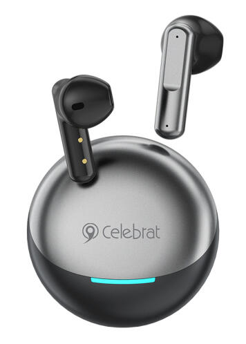 Celebrat Ακουστικά Earbud Bluetooth Handsfree με Θήκη Φόρτισης 13mm W61 Μαύρα
