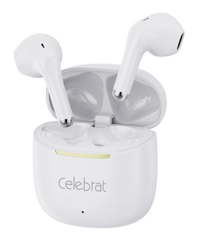 CELEBRAT earphones με θήκη φόρτισης W79 True Wireless 13mm 30/300mAh λευκά