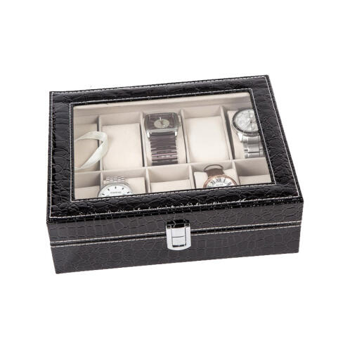 SPM Κομψή Κοσμηματοθήκη 10 Θέσεων με Σχέδιο Κροκό Watch10-case-CROC