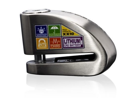 Xena Κλειδαριά Δισκόφρενου XX10 με Συναγερμό Ασημί 10mm