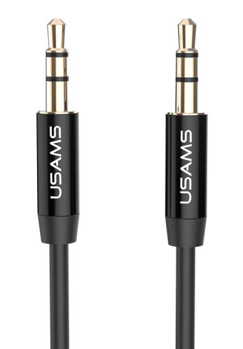 USAMS Καλώδιο Ήχου 3.5mm YP-01 AUX 1m Μαύρο