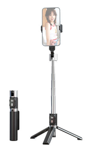 USAMS selfie stick ZB324 με τρίποδο έως 110cm Bluetooth μαύρο