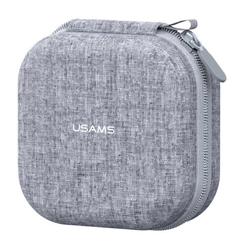 USAMS θήκη οργάνωσης ακουστικών Bluetooth ZB351 9.5x9.5x5cm γκρι