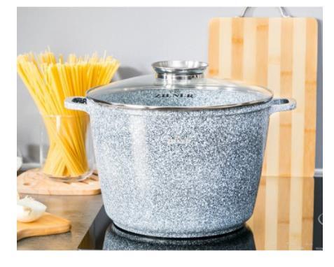 Zilner ZL-9013 Κατσαρόλα με Κεραμική και Μαρμάρινη Επίστρωση με Καπάκι 10.2L 32cm