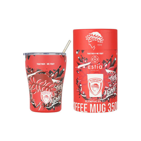 Estia Θερμός Coffee Mug Olympiacos Bc Edition Together We Fight 350ml 00-27223