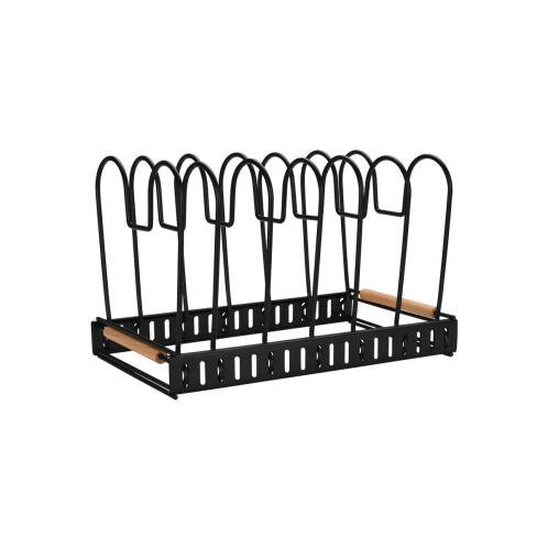 Estia Θηκη Με Διαχωριστικα Bamboo Essentials Μεταλλικη Με Χερουλι 30.5x17.7x19cm Μαυρη  01-29890