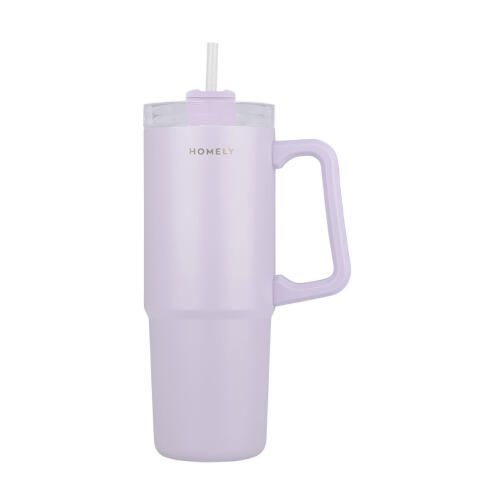 Homely Θερμοσ Straw Tumbler 900ml Lavender Fog  01-34528
