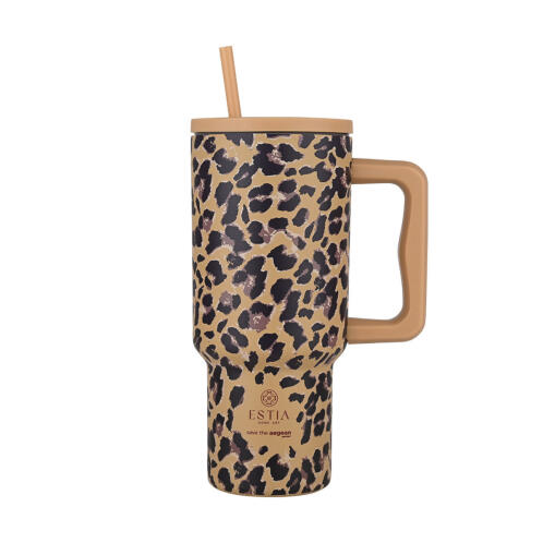 Estia Θερμοσ Straw Tumbler Xl Save The Aegean 900ml Spotted Prowl  01-34849
