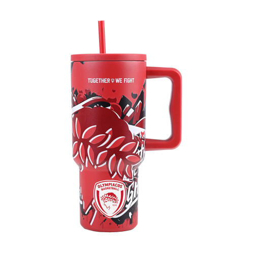 Estia Θερμοσ Straw Tumbler Xl Olympiacos Bc Edition Together We Fight 900ml  01-35976