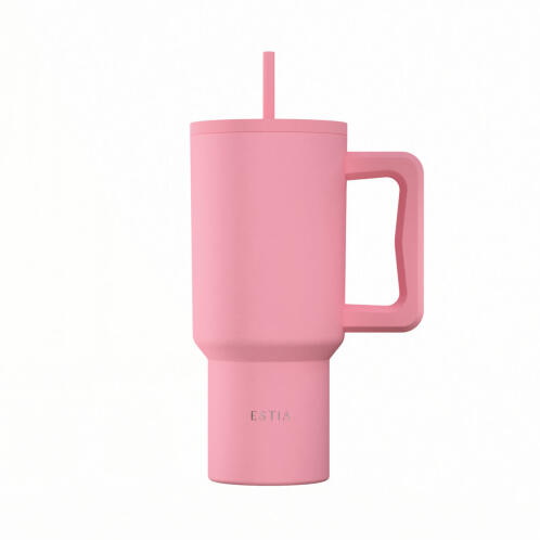 Estia Θερμοσ Straw Tumbler Xl Save The Aegean 900ml Rose  01-41526