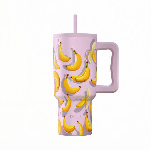 Estia Θερμοσ Straw Tumbler Xl Save The Aegean 900ml Banana Mood  01-41601