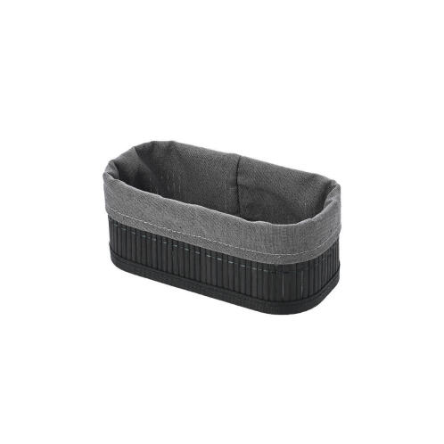 Estia Καλάθι Οργάνωσης Bamboo Essentials 19.5x10cm Mε Επένδυση 02-19679 Μαύρο