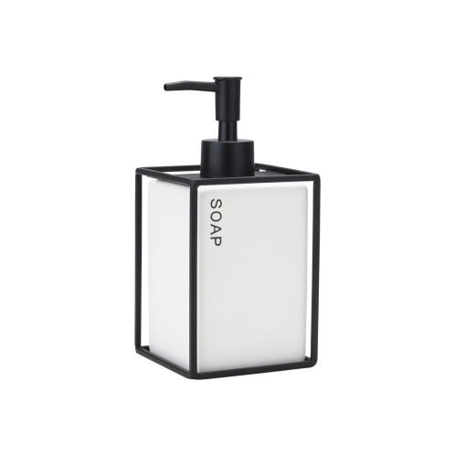 Estia Αντλια Σαπουνιου Cage 450ml Κεραμικη Λευκη Με Μεταλλικο Πλαισιο  02-30018