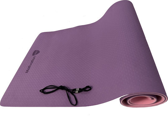 MotivationPro: Στρώμα Γυμναστικής Πάχους 6mm - Διαστάσεις 183 x 61cm - (Ροζ) Yoga Mat