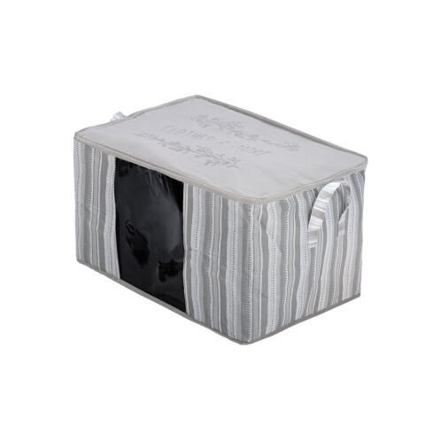 Θηκη Αποθηκευσησ Non Woven Υφασματινη 60x45x35cm Με Παραθυρο Ivory  03-23980