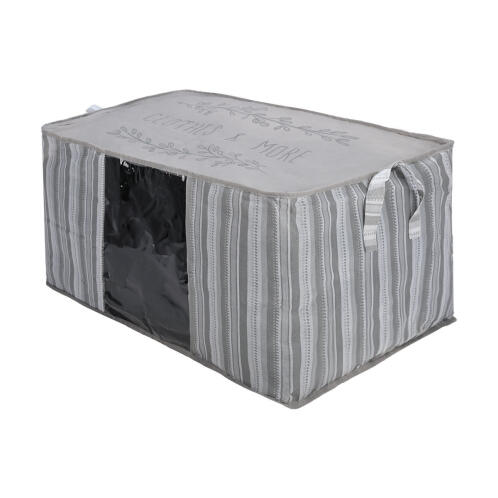 Θηκη Αποθηκευσησ Non Woven Υφασματινη 50x40x30cm Με Παραθυρο Ivory  03-23997