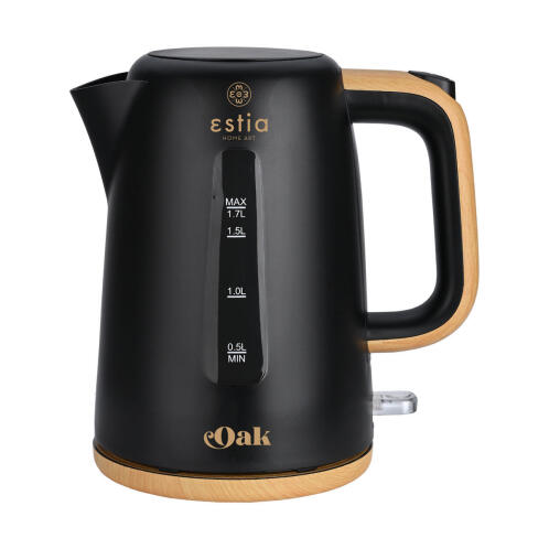 Estia Βραστήρας Oak Πλαστικός 2200W 1.7lt 06-24659 Μαυρος