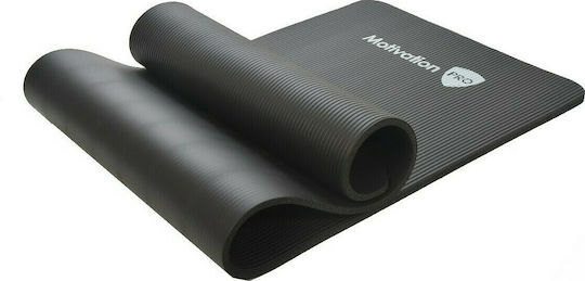 MotivationPro: Στρώμα Γυμναστικής Πάχους 10mm - Διαστάσεις 183 x 61cm - (Μάυρο) Yoga Mat