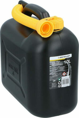 Dunlop Πλαστικό Κάνιστρο Δοχείο Μεταφοράς και Αποθήκευσης Καυσίμου με Σωλήνα Επέκτασης , 10L