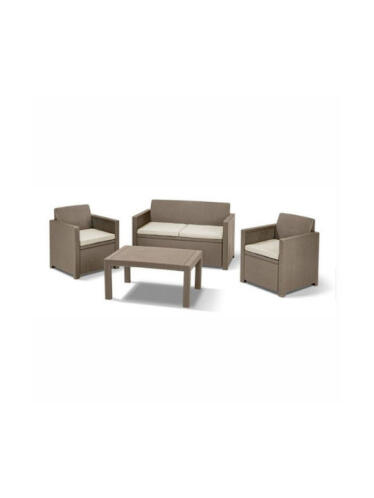 Keter Σετ Σαλονιού Merano Lounge Εξωτερικού Χώρου Cappuccino/sand 4τμχ