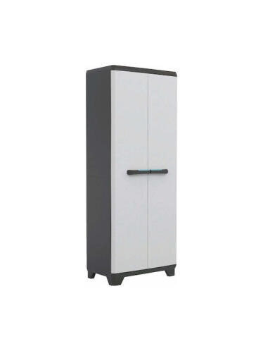 Keter Δίφυλλη Ντουλάπα Linear Πλαστική με 3 Ράφια Με Ράφια 68x39x173εκ.