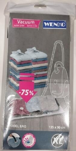 Wenko Θήκη Αποθήκευσης Ρούχων Πλαστική Αεροστεγής και με Κενό Αέρος 3792730100 90x135cm