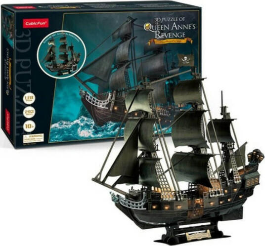 Cubic Fun Puzzle Queen Anne's Revenge Led Edition 3D 293pcs