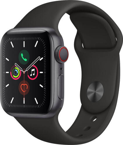 Apple Watch Series 5 GPS 44mm Space Grey Aluminium Case With Black Sport Band S/M & M/L