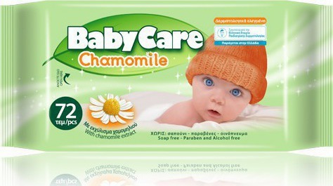 BabyCare Μωρομάντηλα με Χαμομήλι "Chamomile" 1x72τμχ