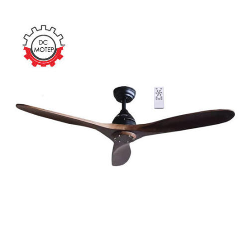 Primo Ανεμιστήρας Οροφής Με Τηλεχειρισμό 130cm PRCF-80568 Μαύρος-Καφέ