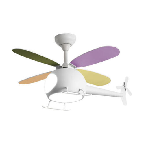 PRIMO  ΑΝΕΜΙΣΤΗΡΑΣ ΟΡΟΦΗΣ 98CM PRCF-80679 HELICOPTER ΛΕΥΚΟΣ ΜΕ R/C DC LED