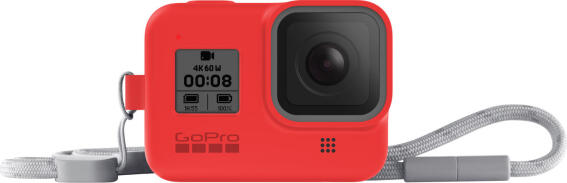 GoPro Sleeve + Lanyard for Hero8 Black Firecracker Red