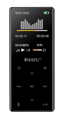 Ruizu D29 MP3 Player (16GB) με Οθόνη TFT 1.8" Μαύρο