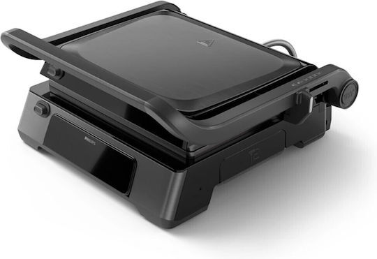 Philips Τοστιέρα Γκριλιέρα με Αποσπώμενες Πλάκες για 2 Τοστ 2000W Inox Μαύρο