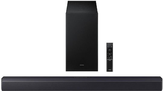 Samsung HW-B450F Soundbar 2.1 Bluetooth και HDMI με Ασύρματο Subwoofer και Τηλεχειριστήριο Μαύρο