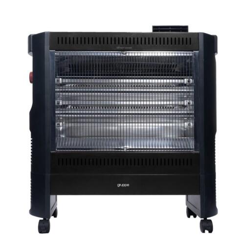 Gruppe Θερμάστρα Χαλαζία με αερόθερμο Μαύρη ΝGF24ΒFΗ