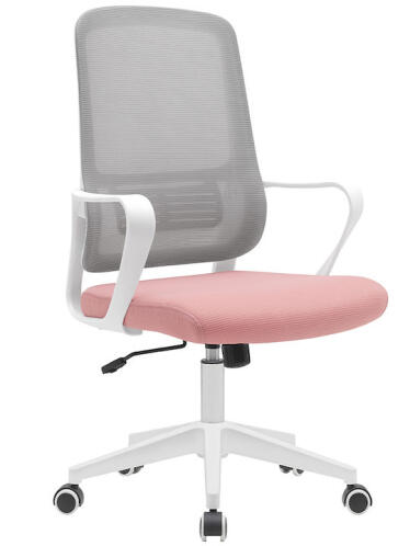 BAKAJI  Ροζ και Γκρι Καρέκλα Γραφείου Περιστρεφόμενη Ρυθμιζόμενη Πολυθρόνα Γραφείου 98-108 εκ.  02840762